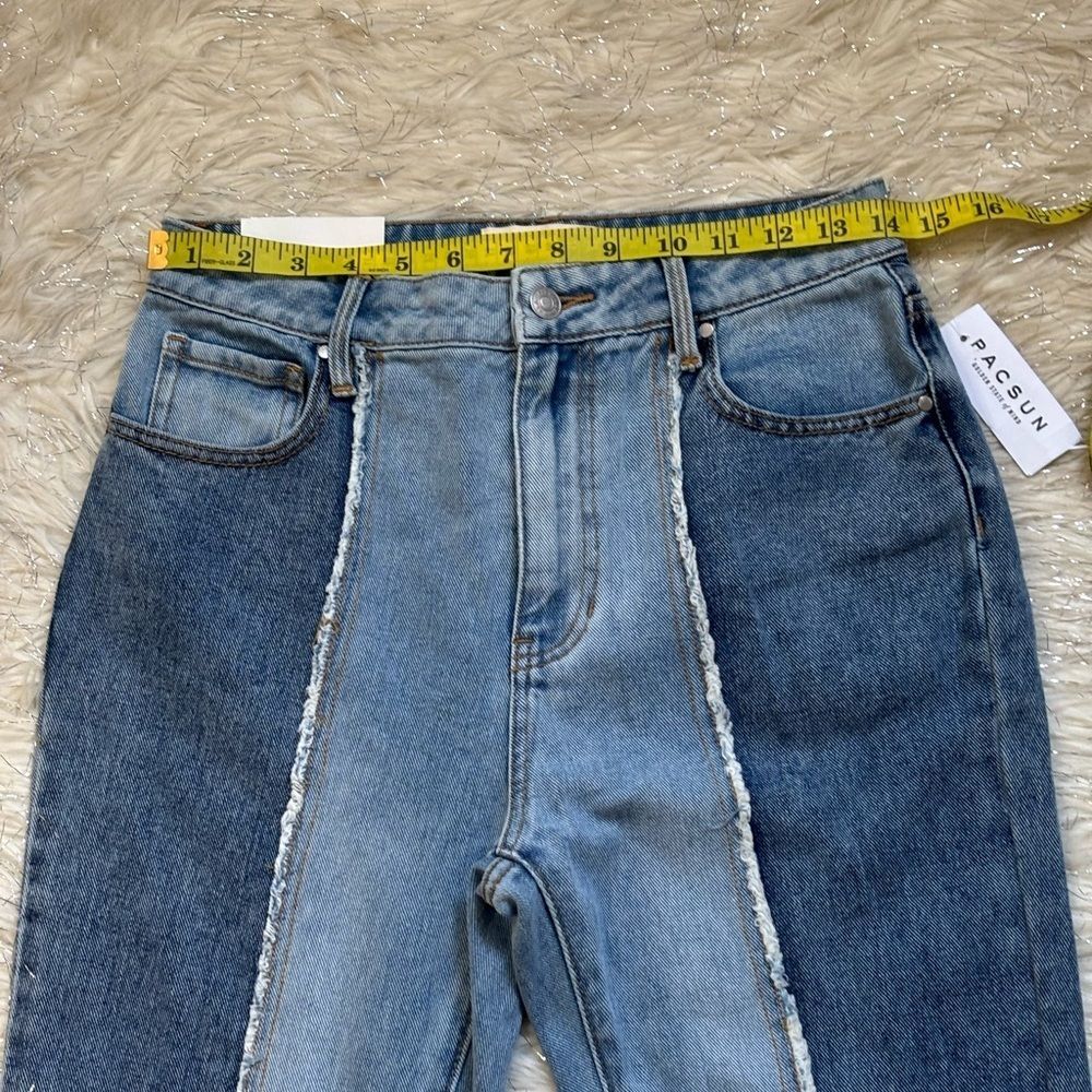 PacSun Two Panel Contrast Blue MOM Jeans Size 26 - Picture 13 of 16